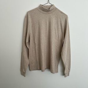 LL Bean cream/light beige turtle neck long sleeve size large